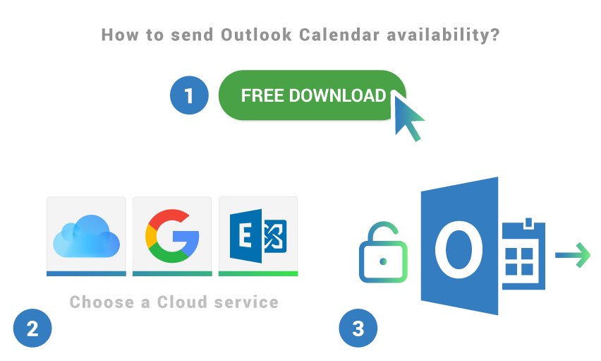 Send Outlook Calendar Availability With Free Sync2 Cloud