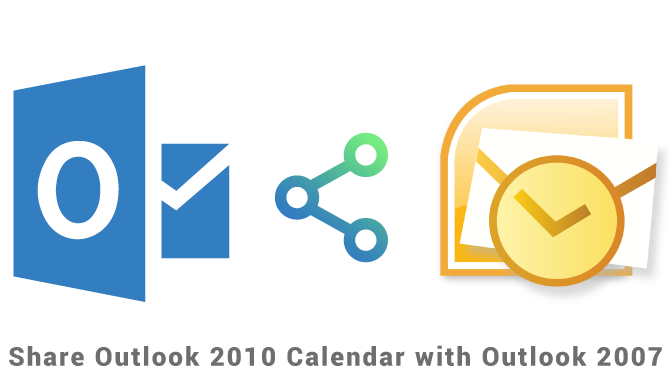 Sharing Outlook 2010 calendar with Outlook 2007 